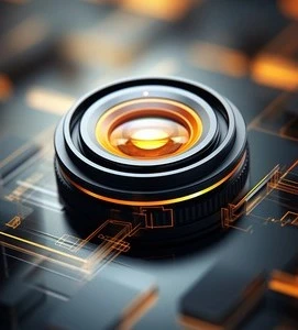 3d camera lens with circuit